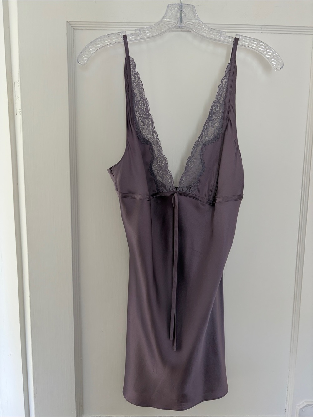Women's Victoria’s Secret Lace-Trim 100% silk lingerie in Dusty Purple Size M